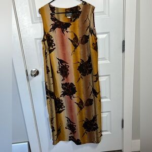 Vintage More Jazz A Chorus Line Floral Tank Dress Size 20 Boho 90s made in USA